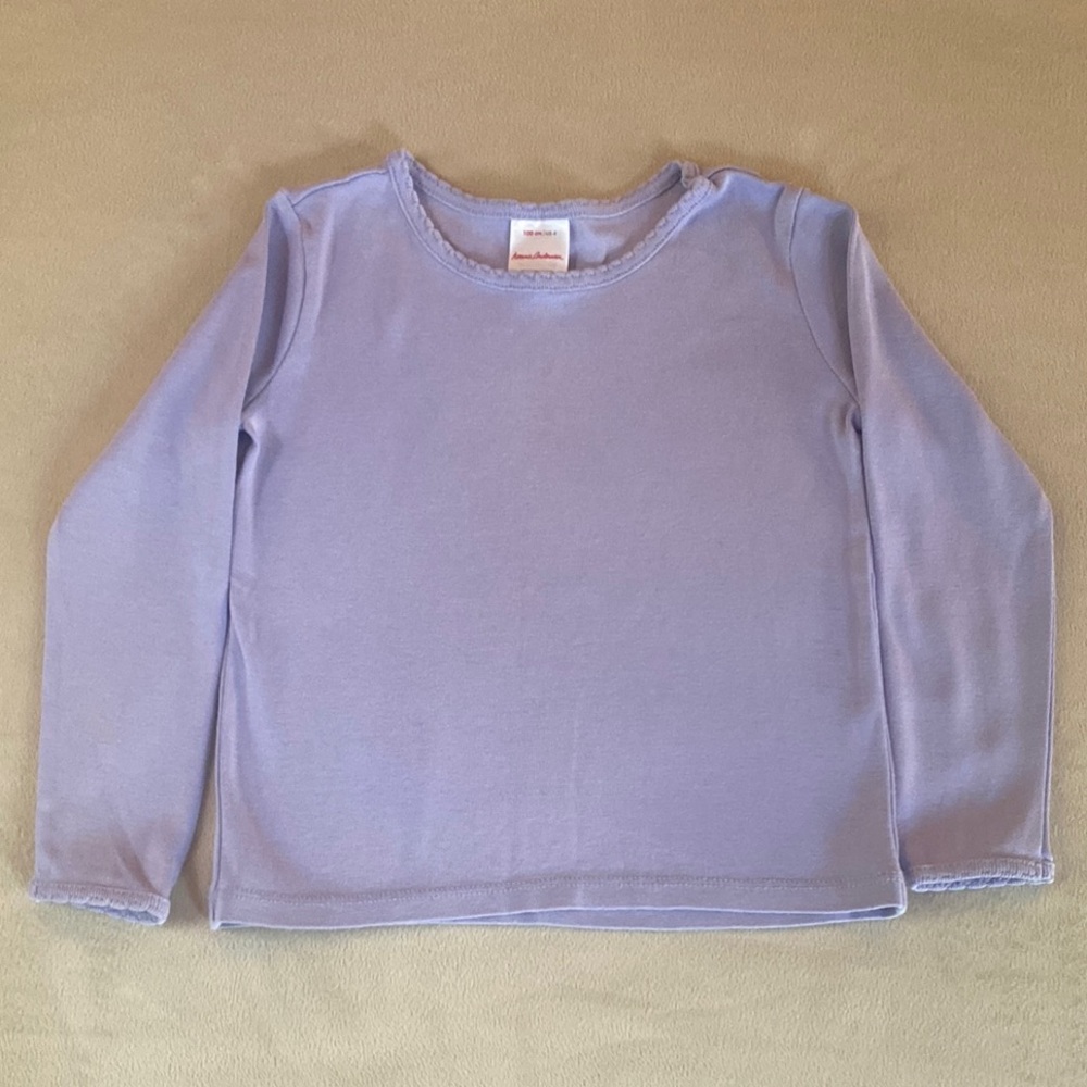 Hanna Andersson Lavender Long Sleeve Kids Tee